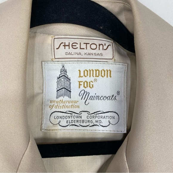 Vintage London Fog tan neutral trench coat minimalist capsule wardrobe y2k - Picture 5 of 6